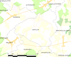 Map commune FR insee code 14140